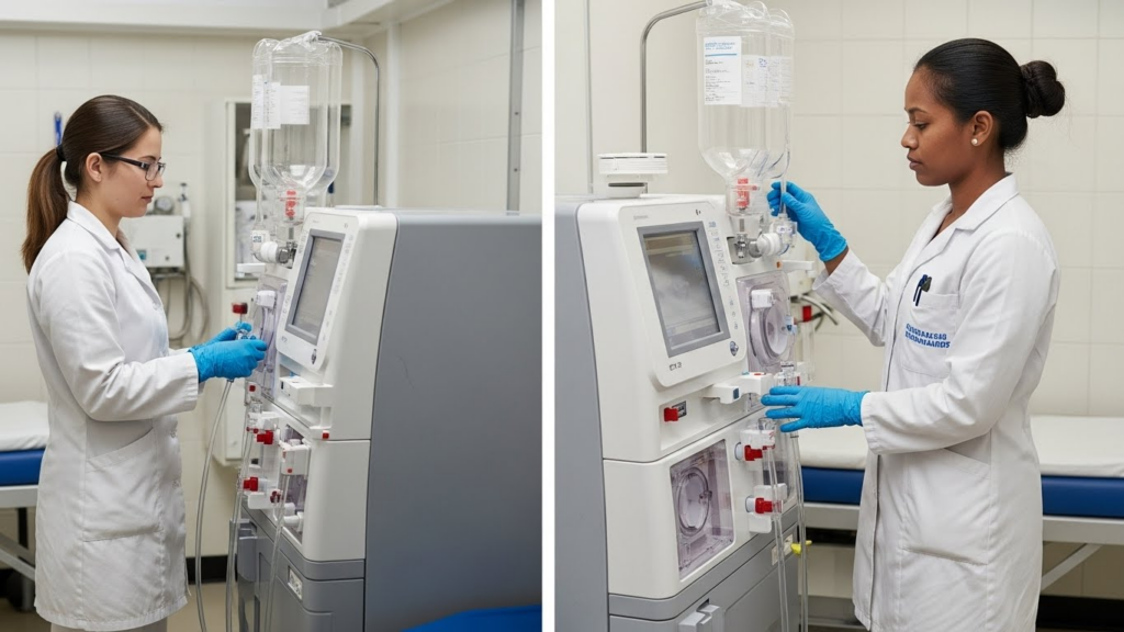 dialysis machine in a clinic or hospital